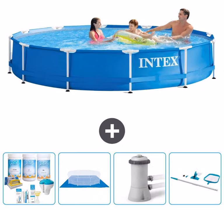 Piscina autoportante rettangolare - 366x76 cm - 5 pezzi - Modello S21007