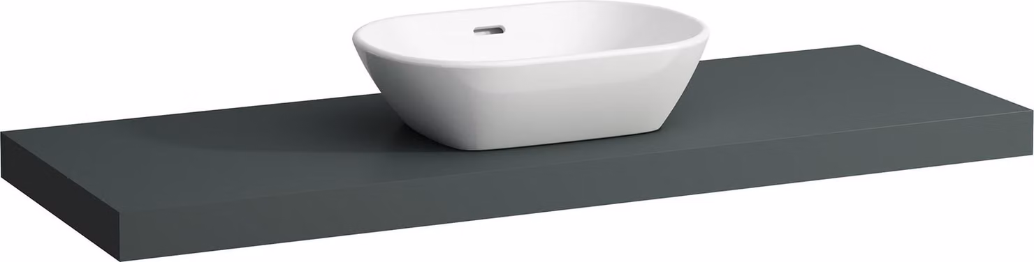LAUFEN LANI Plan de toilette, une découpe au centre, 1370x495x65mm, H4046811122661, H4046811122661