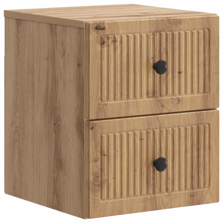 Mobiletto da notte a muro Rovere Artigianale 33 x 34,5 x 40 cm