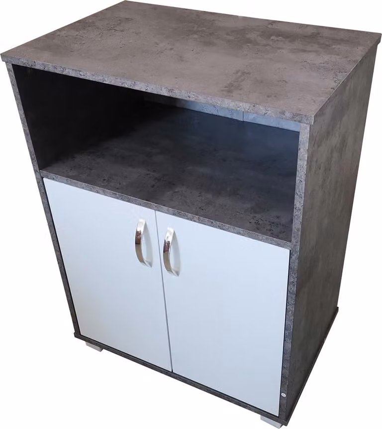 Mobile da cucina in cemento con ante bianche Blanca