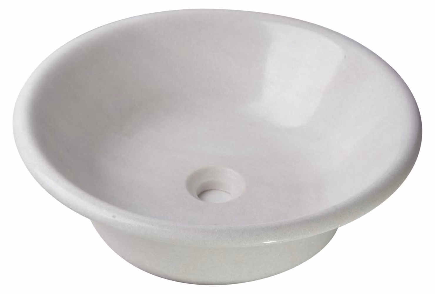 Lavabo grande in marmo bianco, diametro/altezza: 47/14 cm, pezzo unico