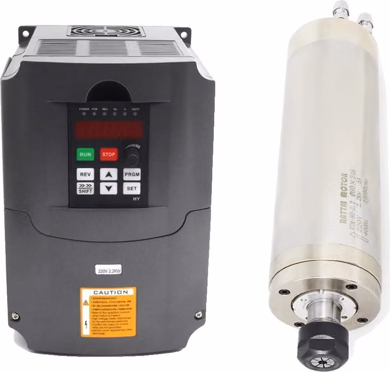 Motore mandrino CNC raffreddato ad acqua, 2,2 kW, pinza ER20, velocità 24000 giri/min, con HY VFD, 220V
