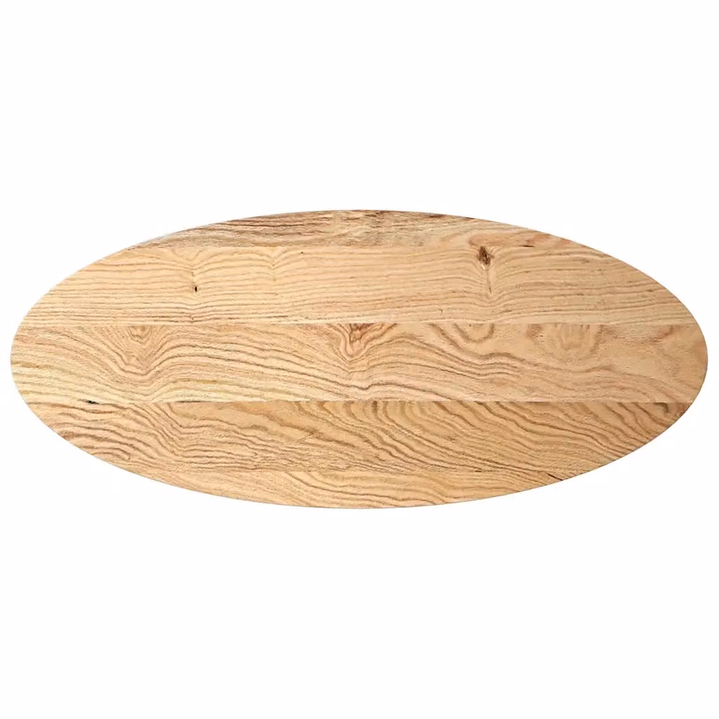 Piano per Tavolo Ovale in Rovere Massello vidaXL, Colore Marrone, L 140 x P 60 x H 4 cm – 2