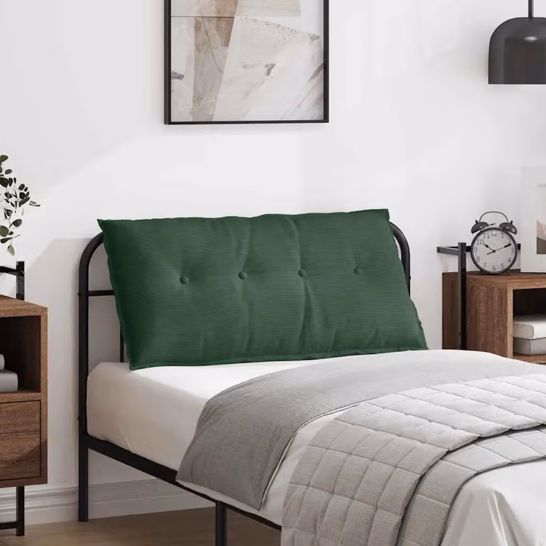 Cuscino per schiena vidaXL Verde Giungla in tessuto di velluto a coste e poliestere, L 100 x P 50 cm