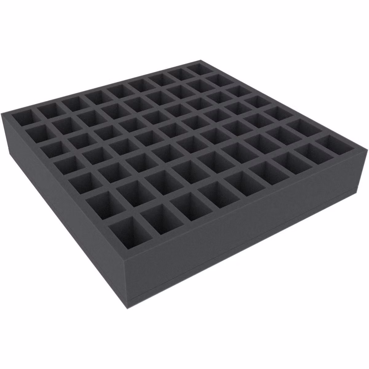 Inserto in schiuma 312x312x60 mm per giochi da tavolo, 63 scomparti