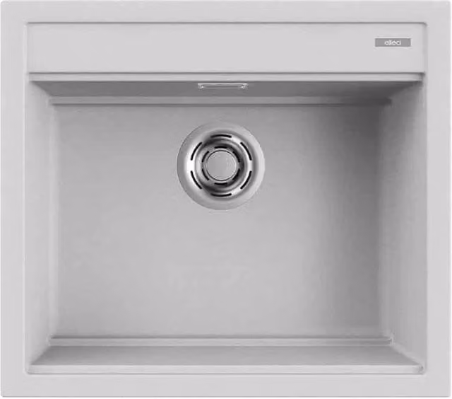 Lavello Elleci Incasso 1 vasca 57x51 Best 105 Granitek Grigio Aluminium LMB10579