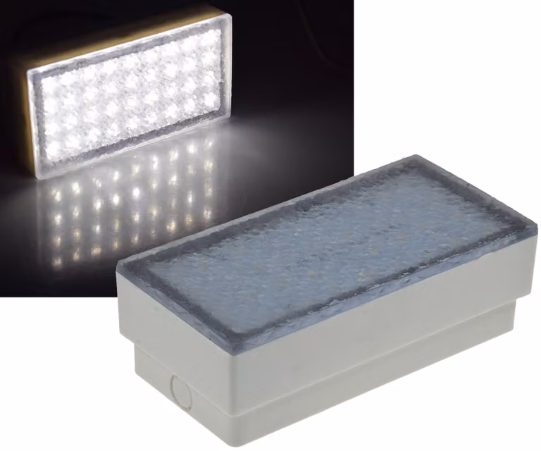 ChiliTec LED per pavimentazione BRIKX 20 bianco neutro 20x10x7cm, 180lm, IP67, 230V
