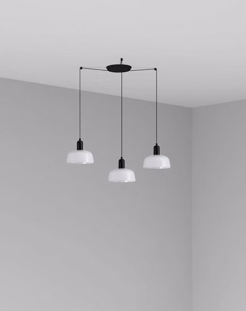 TATAWIN S metallo 3L Lampada a sospensione bianca