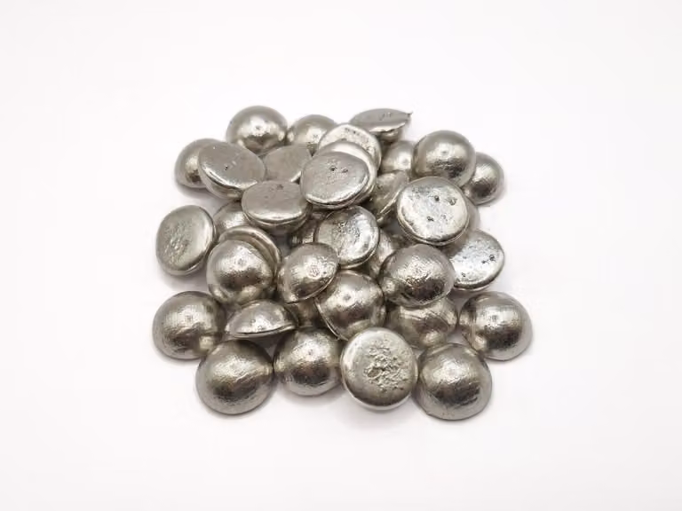 Lega di bismuto, stagno e argento BiSn42Ag1 in pellet da 25 g, peso: 1 kg