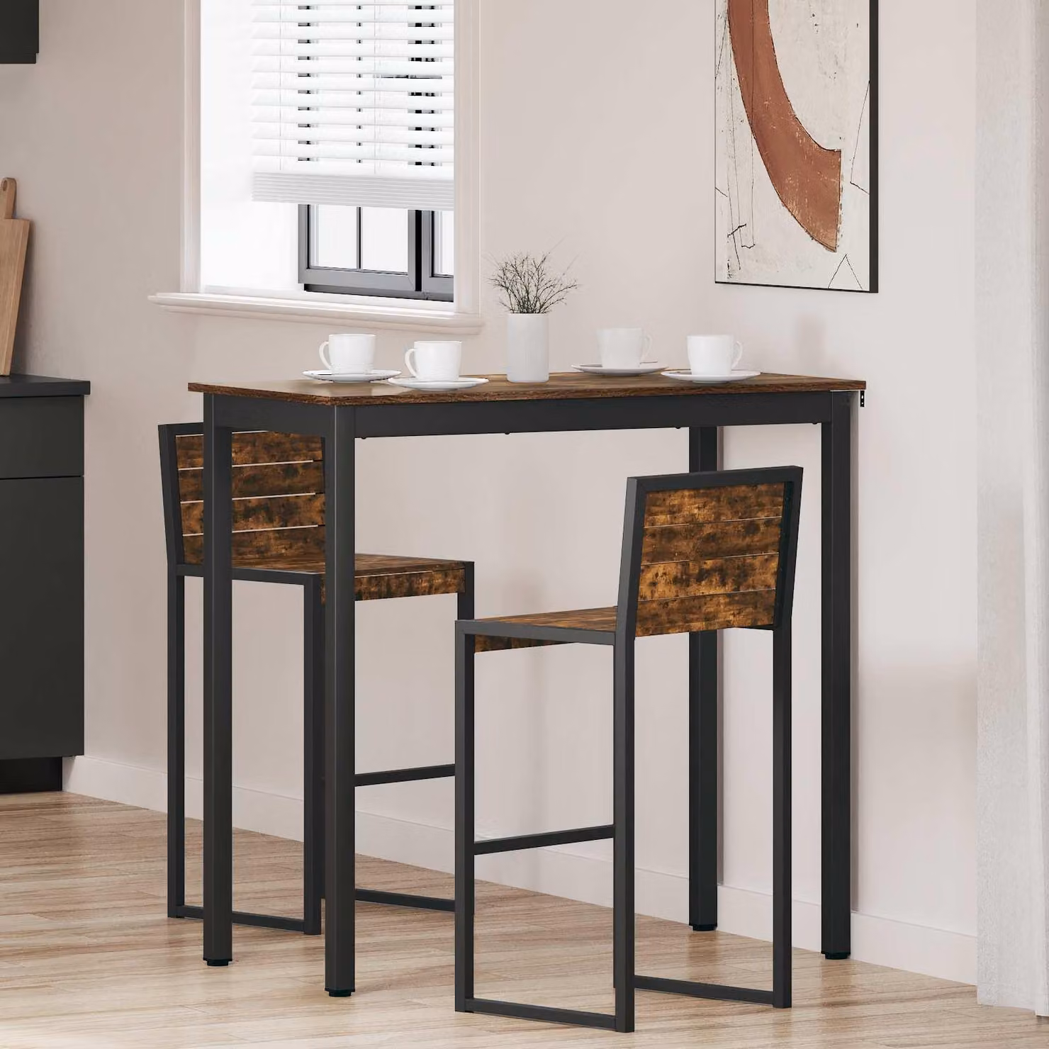 Maison Exclusive - Tavolino alto in materiale derivato dal legno, rettangolare