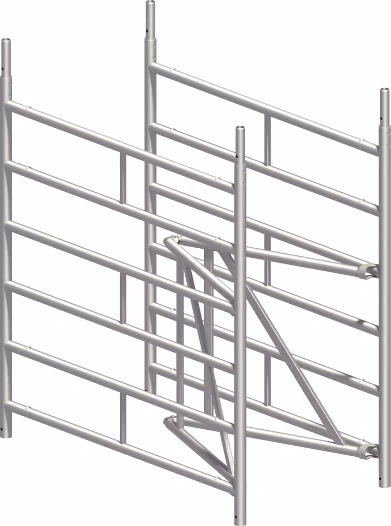 Layher Zifa Impalcato base senza rotelle Scala fissa 1,50 m di larghezza