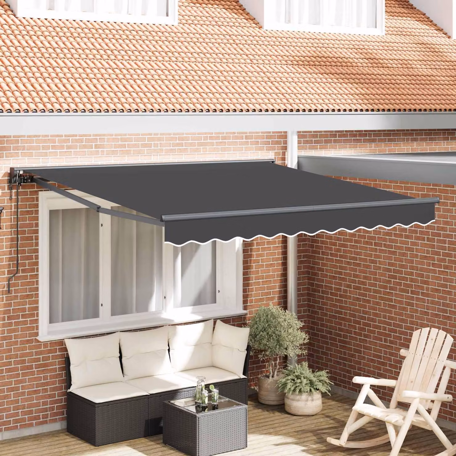 Maison Exclusive - Telaio per tenda da sole antracite 350 x 250 cm