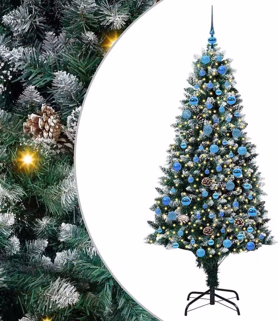 Albero di Natale artificiale con 300 LED Verde 180 cm
