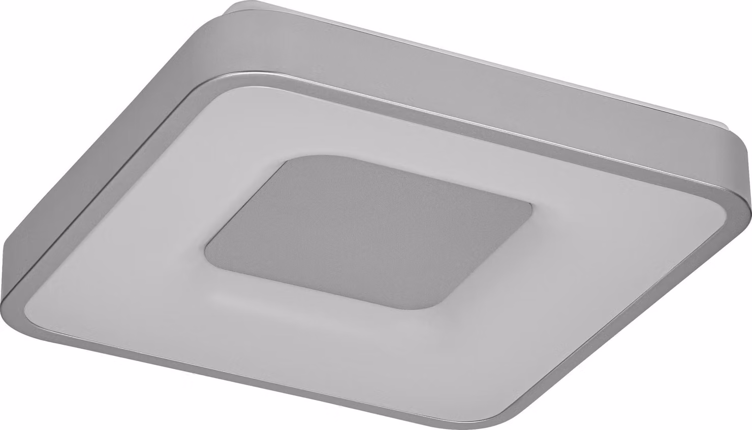 OSRAM Orbis Piana Lampada da soffitto a LED 380 mm, 24 W, 3000 K bianco caldo, Click-DIM, argento, metallo, IP20