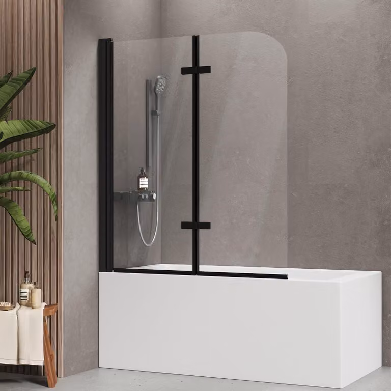Pannello doccia pieghevole per vasca da bagno, dimensioni 120 x 140 cm