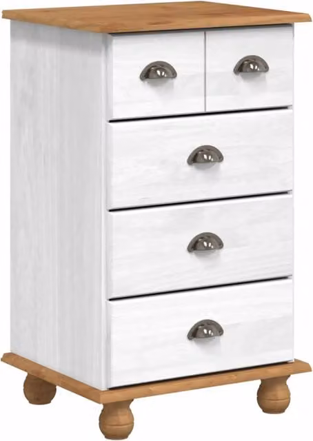 Cassettiera moderna vidaXL in legno di pino bianco L/P/H: 48,5 x 40 x 79 cm