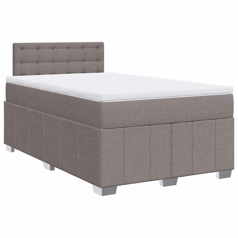 Giroletto a Molle con Materasso Tortora 120x190 cm in Tessuto