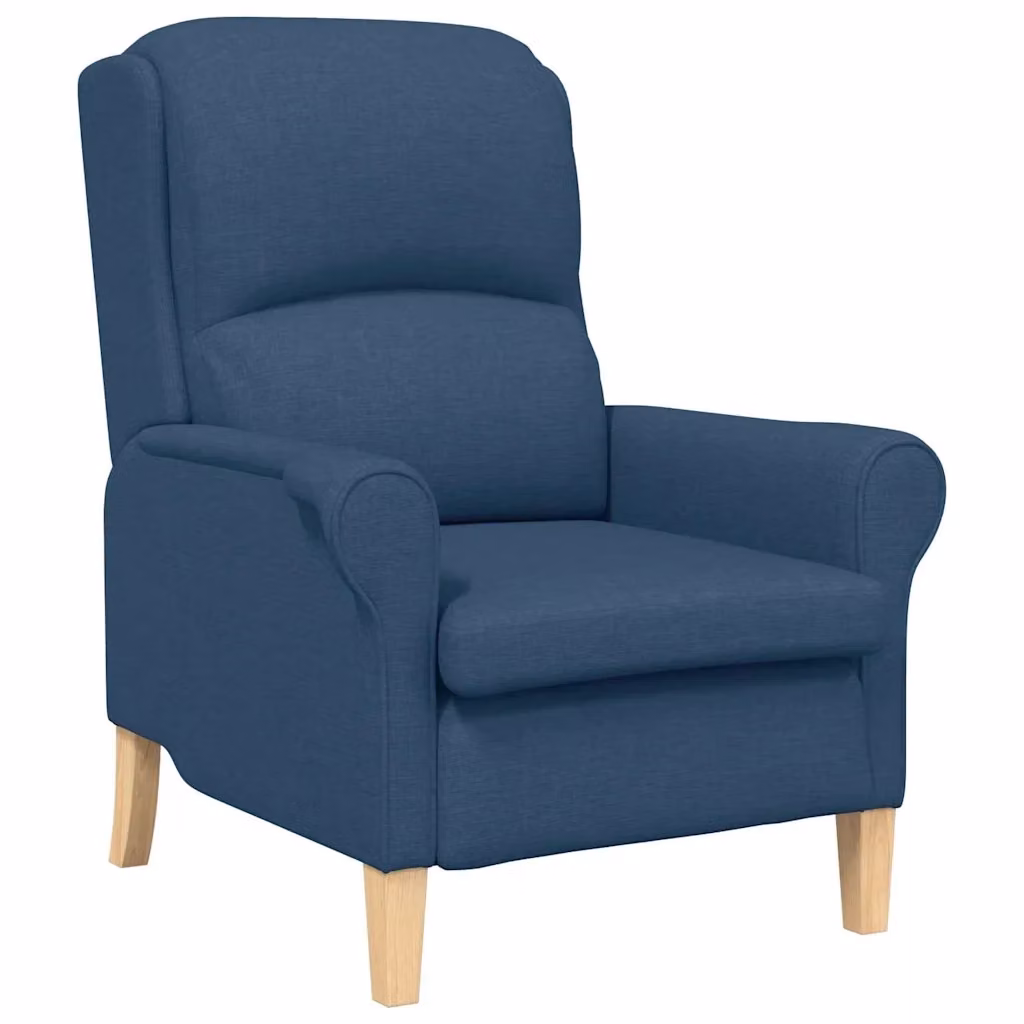 Poltrona moderna vidaXL in tessuto blu con braccioli L/P/H: 76 x 94 x 102 cm – 2