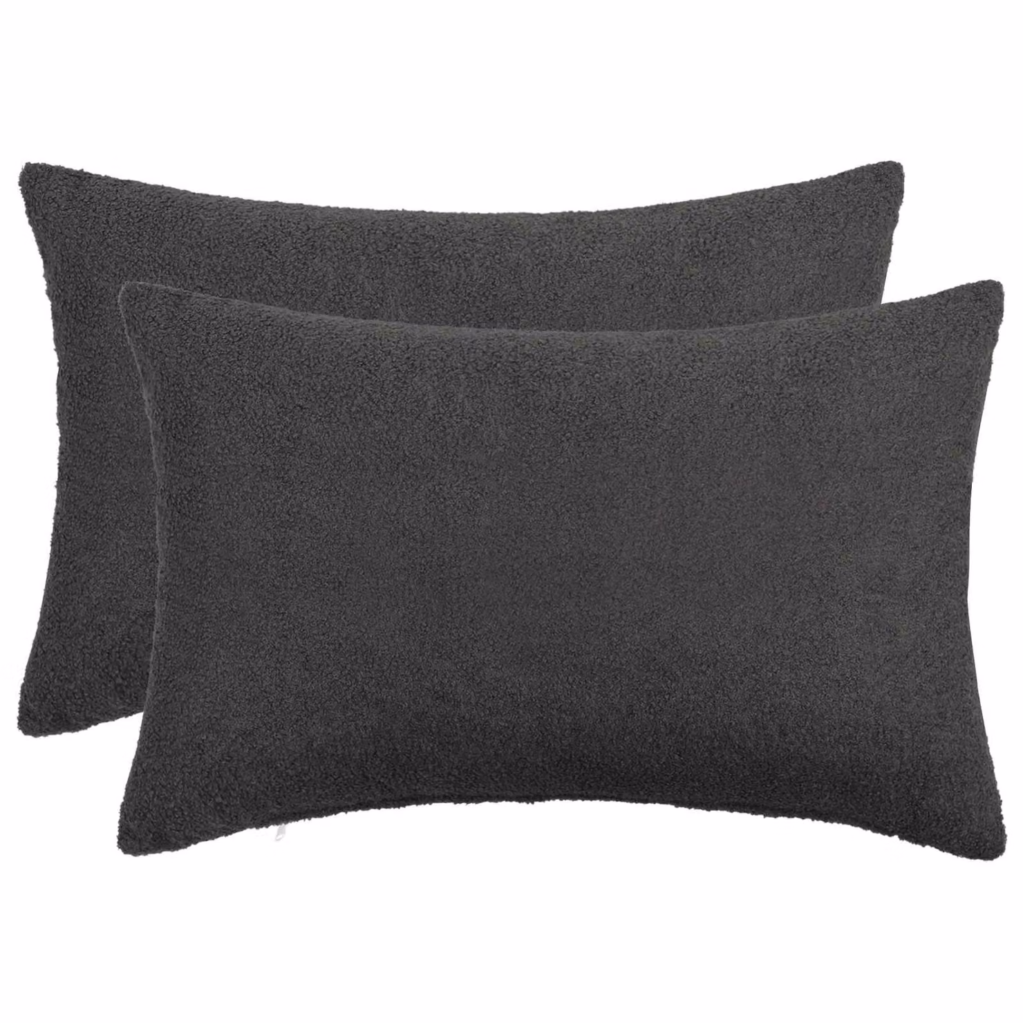Set di 2 federe vidaXL HEERLEN in tessuto bouclé grigio, dimensioni 50 x 75 cm