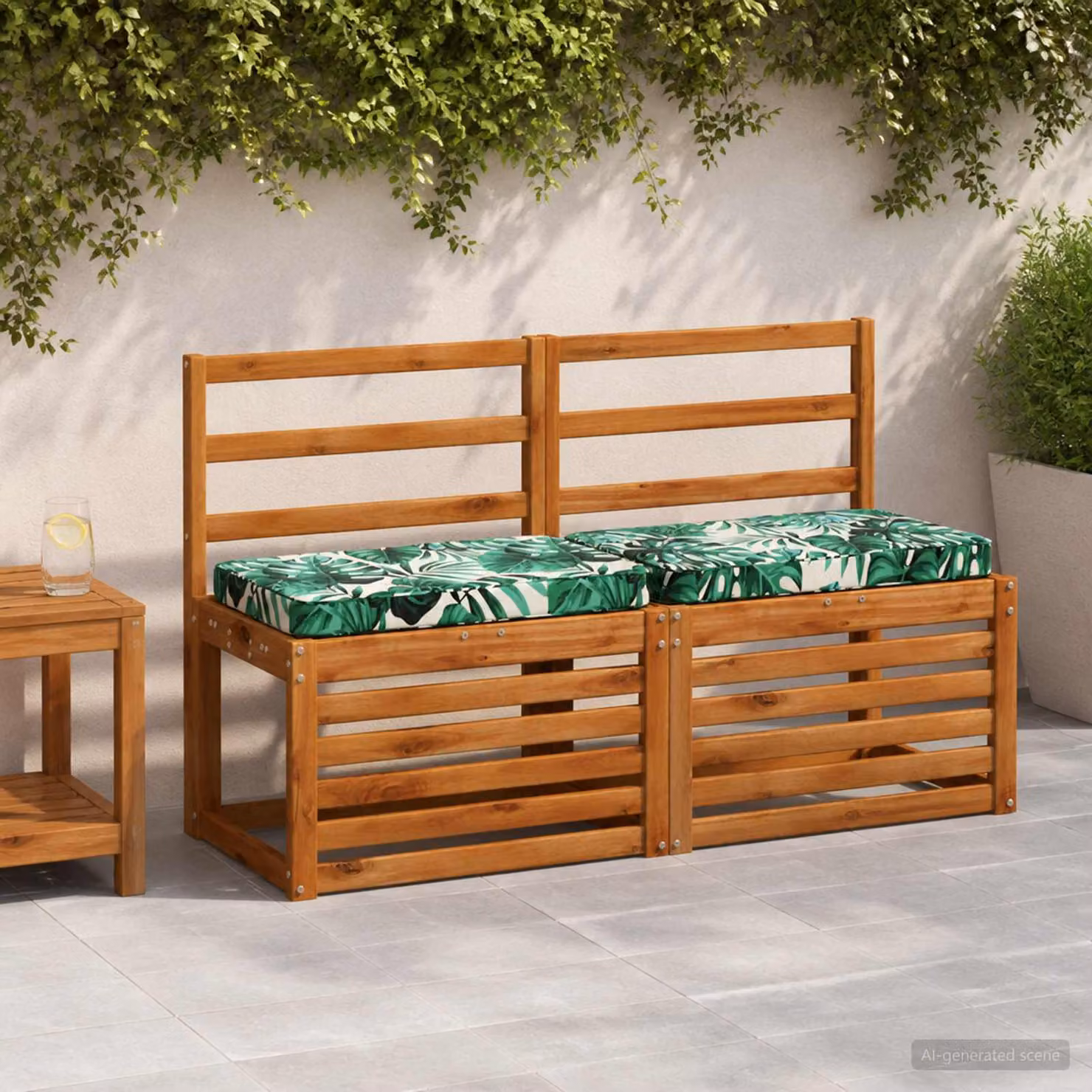 Cuscino per Panchina vidaXL VUGHT Verde in Poliestere con Rivestimento Lavabile e Resistente ai Raggi UV