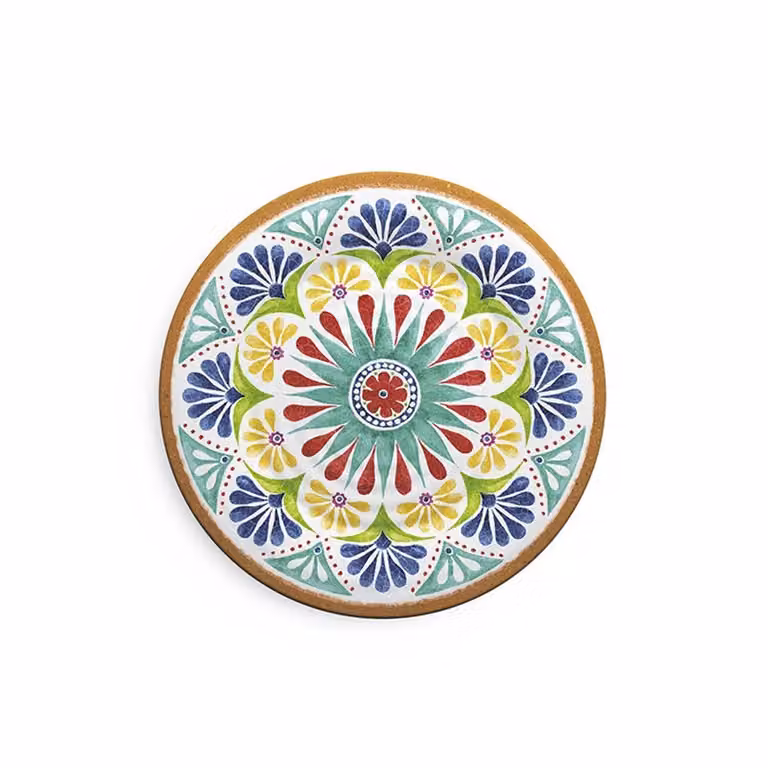 Piatto piano in melamina, Linea Porto, diam. 26,7cm - 6 pezzi