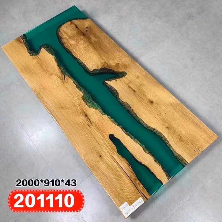 Tisch esstisch tische harz epoxy massive design möbel 200x91 echtes holz epoxid