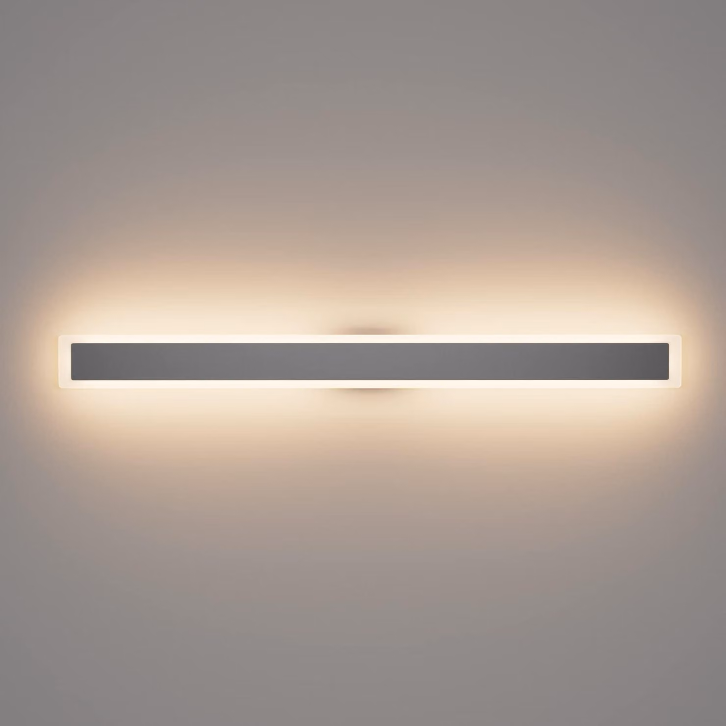 Lampada da parete esterna a LED, 30 W, 100 cm, grado di protezione IP54, luce bianco caldo, colore grigio scuro