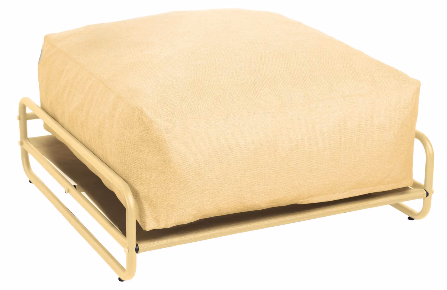 Pouf per arredo giardino modulare con struttura giallo chiaro - Oviala Mixi