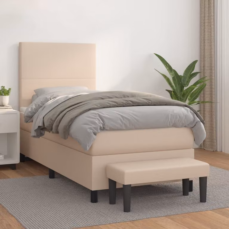 Maison Exclusive - Materasso per letto boxspring Cappuccino-Marrone 100x200cm Pelle finta