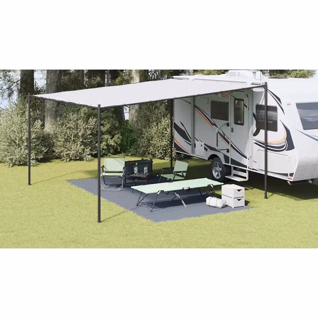Tappeto da esterno vidaXL moderno in polipropilene blu e grigio L: 500 cm, P: 250 cm