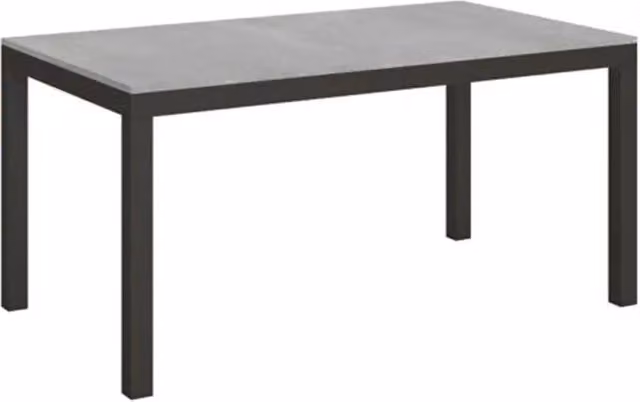 Tavolo allungabile Itamoby Everyday Evolution colore cemento con telaio e gambe antracite L: 160-420 cm, P: 90 cm