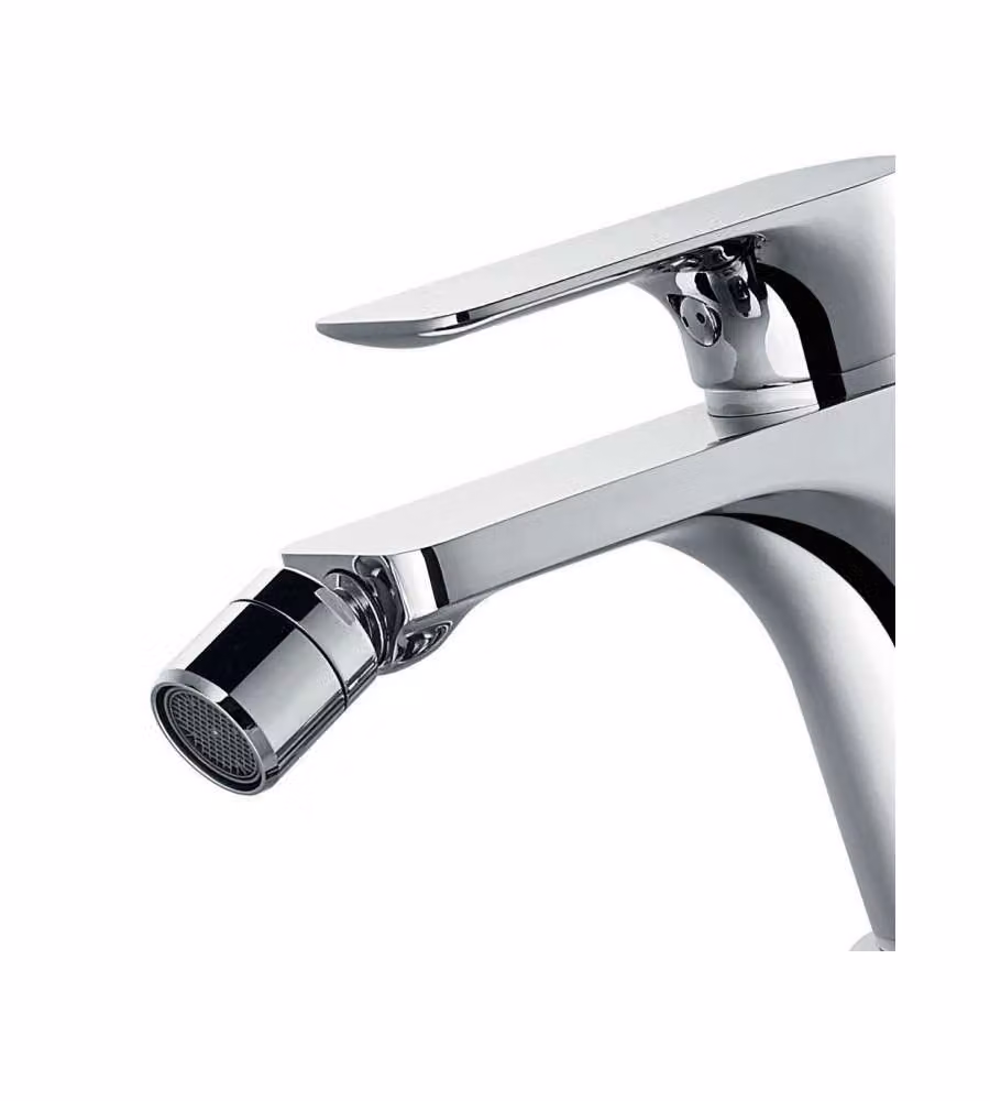 Idrobric Rubinetto Miscelatore Bidet Cloe - Finitura Cromo - Cartuccia Ceramica 35mm - Piletta Metallo 1"1/4