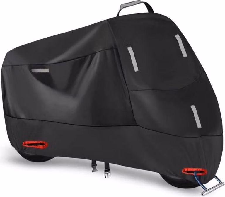 Telo moto 300D impermeabile Oxford copertura protettiva XL 230x95x125cm Argento Nero