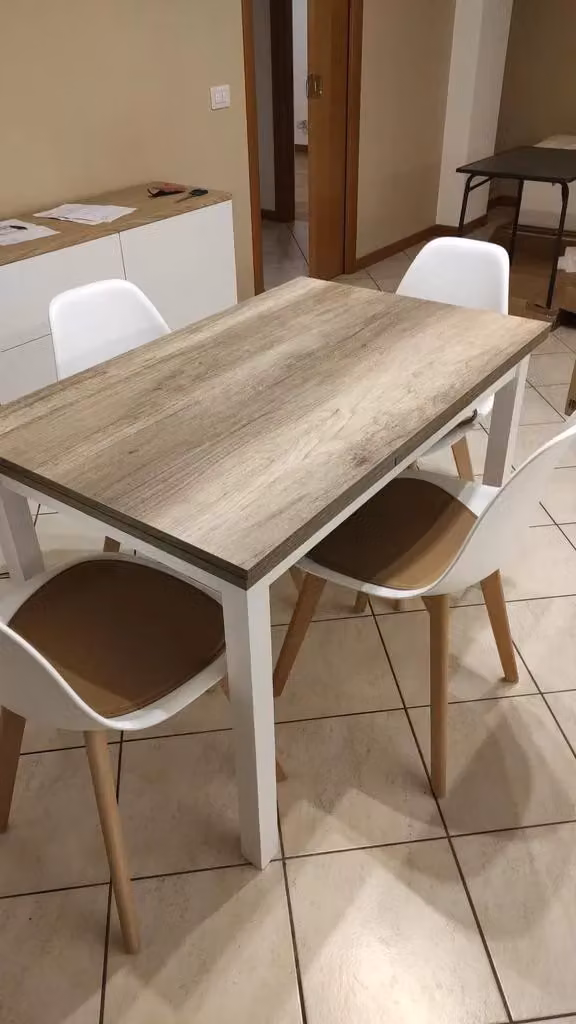 Tavolo da pranzo rettangolare allungabile in rovere color marrone Mobili 2G L: 130 cm, P: 80 cm, H: 78 cm – 3