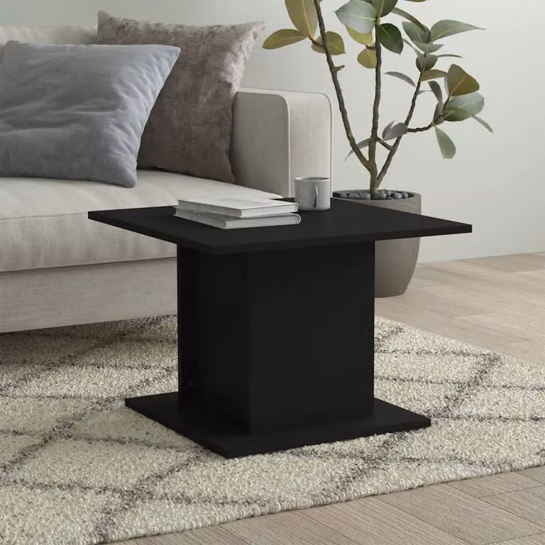 Maison Exclusive - Tavolino nero 55,5x55,5x40 cm Materiale ligneo