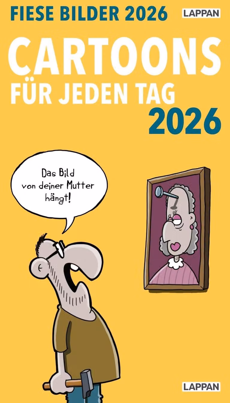 Calendario cartone animato 2026 - Umorismo nero