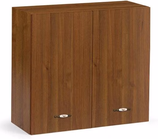 Pensile componibile scolapiatti IPERBRIKO per cucina in legno noce con ante a battente, L: 80 cm, P: 32 cm, H: 72 cm