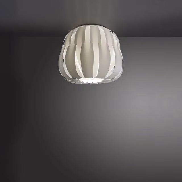 Plafoniera Moderna Queen Polilux Linea Zero Bianco, Diametro: 42 cm, Attacco E27