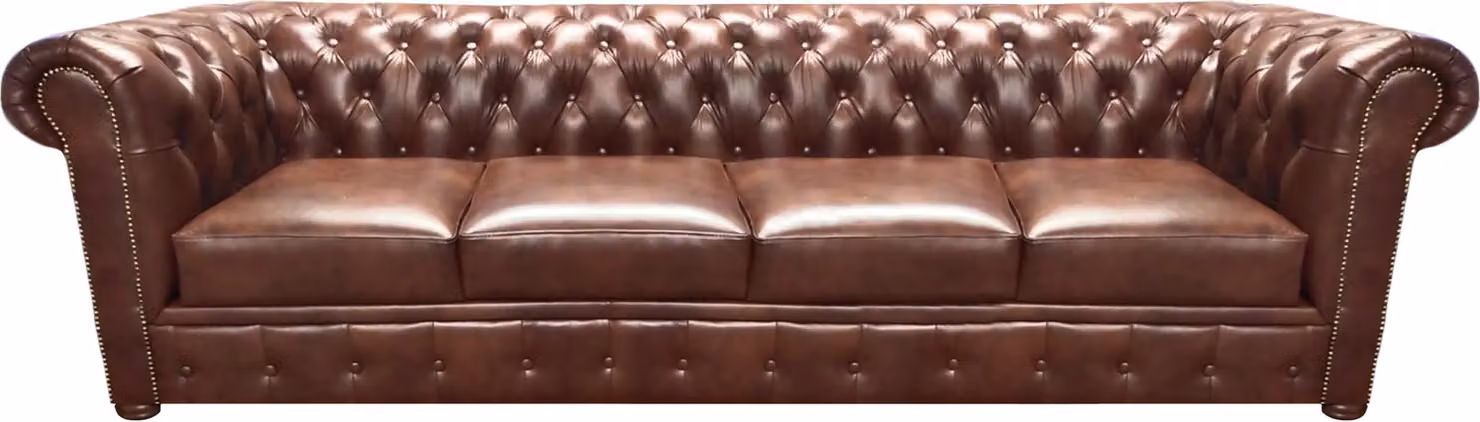 Wohnzimmer Sofa Viersitzer Couch Polstermöbel Ledersofa Chesterfield