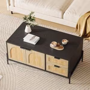 Tavolo da pranzo, tavolo da cucina, design moderno, piano stabile, colore nero, realizzato con materiale composito di legno (MDF/pannello truciolare), struttura in metallo robusta, resistente agli agenti atmosferici...