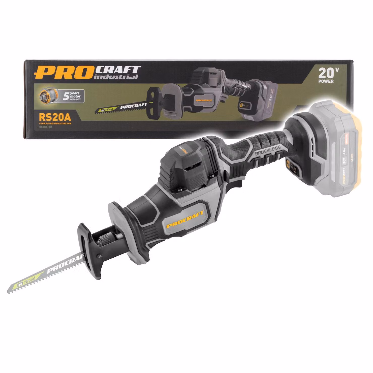 Seghetto a batteria Procraft Industrial RS20Abb (senza batteria e caricatore)
