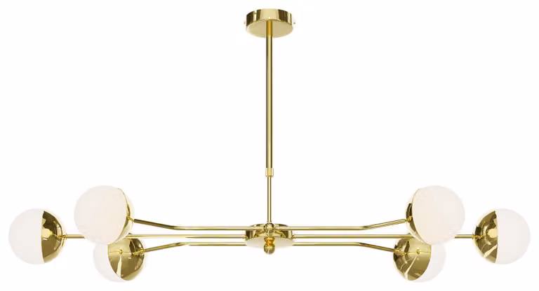 Lampada a sospensione TRENTO oro-bianca 6xG9x8W in metallo, dimensioni: 88x128x54 cm, IP20, Jupiter