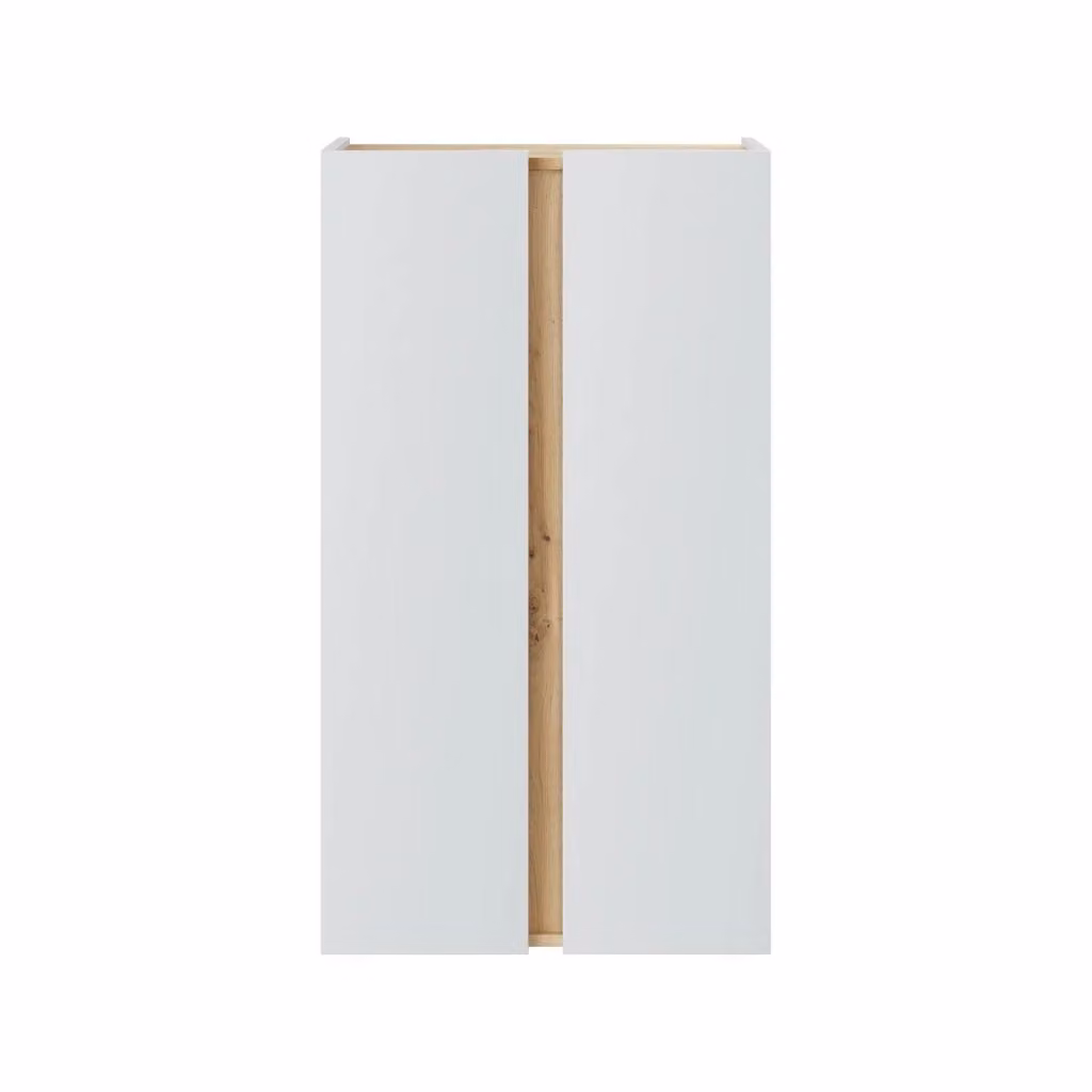 Scarpiera Gotto DMORA, Mobile porta scarpe e armadio da ingresso moderno, Bianco e Rovere, L: 57 cm, P: 35 cm, H: 102 cm – 2