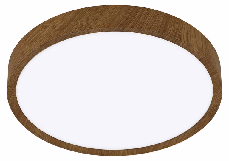 Plafoniera Contemporanea Musurita Policarbonato Noce Luce Led Integrato 14,6W