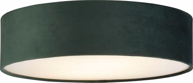 Plafoniera Metallo rotondo D: 38 cm Verde E27 2 luci Plafoniera moderna