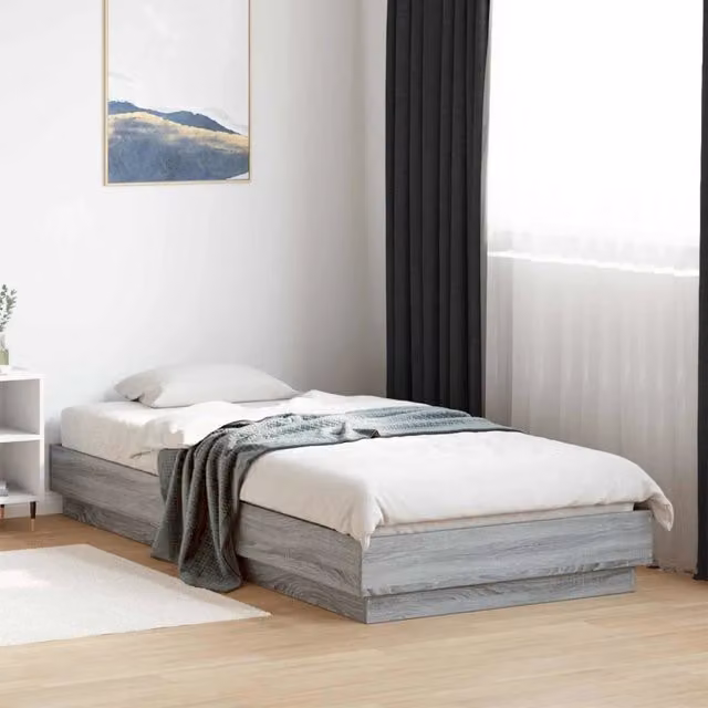 Struttura letto a pavimento Giroletto Sonoma grigio L 80 cm x P 200 cm x H 23 cm – 1