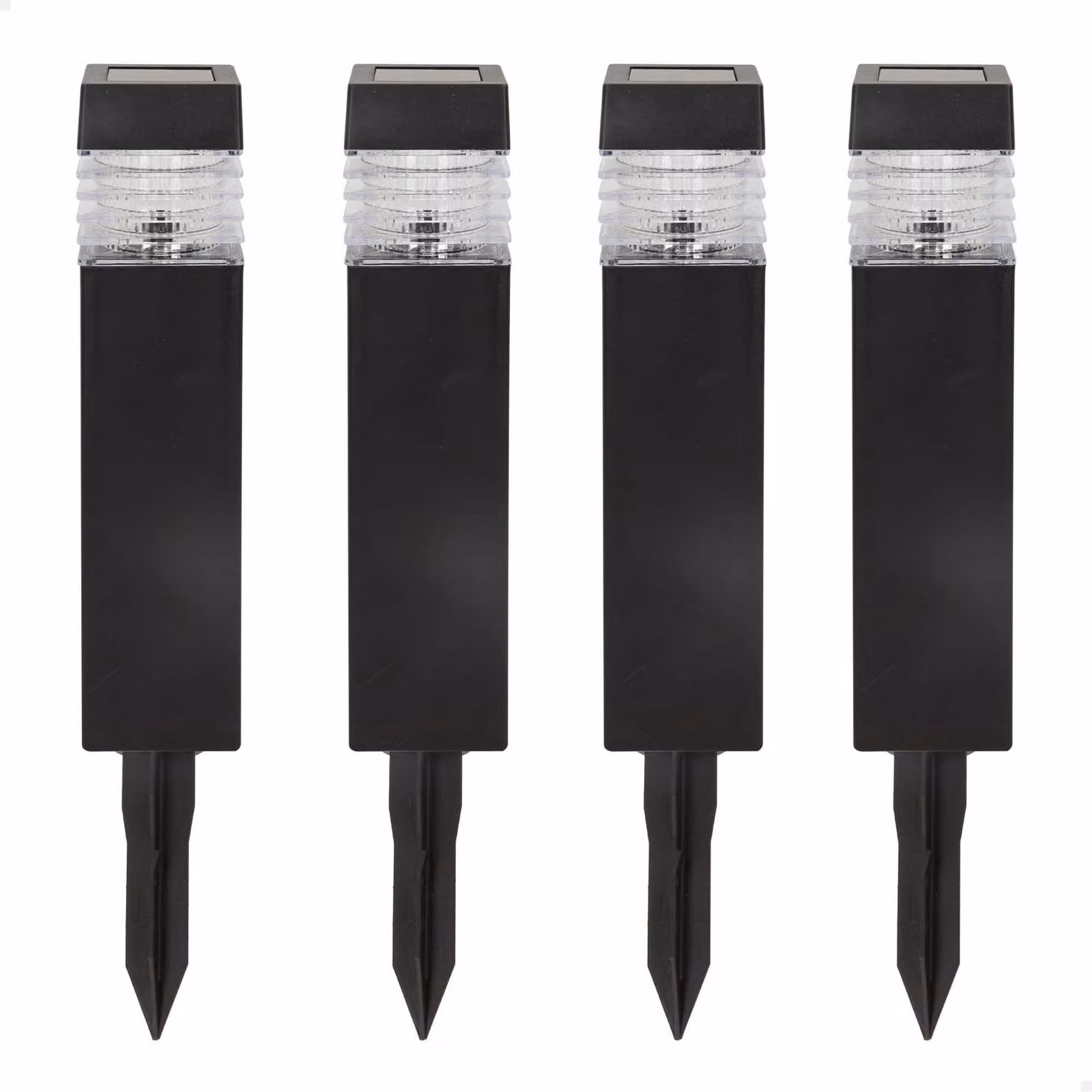 Set di 4 luci da giardino a LED solari, grado di protezione IP44, autonomia di illuminazione di 6-8 ore, colore bianco