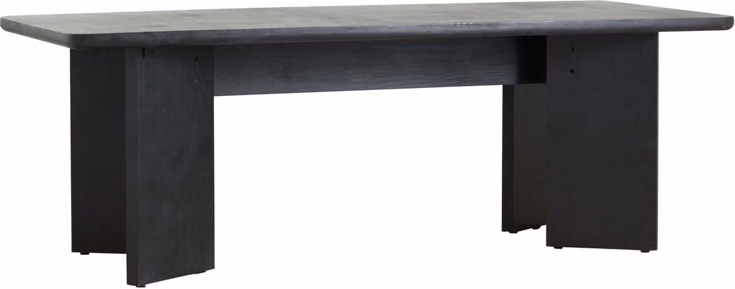 FURNLUX Tavolo da pranzo Tisza Black 100cm / Colore principale: Nero / Dimensioni: 100 x 220 x 78 cm