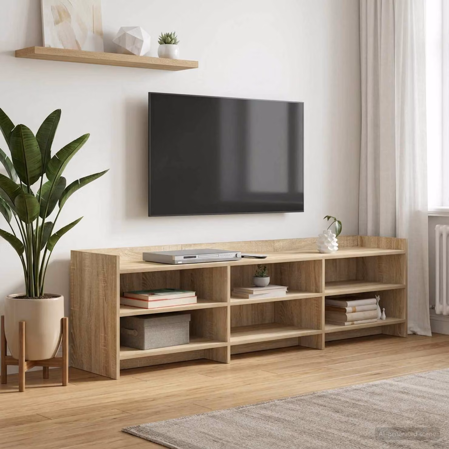 Mobile TV vidaXL in legno ingegnerizzato Rovere Sonoma, marrone, L: 168 cm, P: 33 cm, H: 47 cm