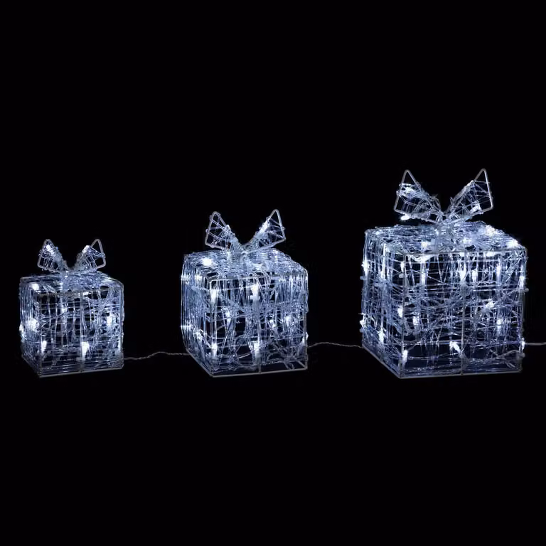 Decorazione luminosa esterna di Natale, regali in acrilico, 70 LED